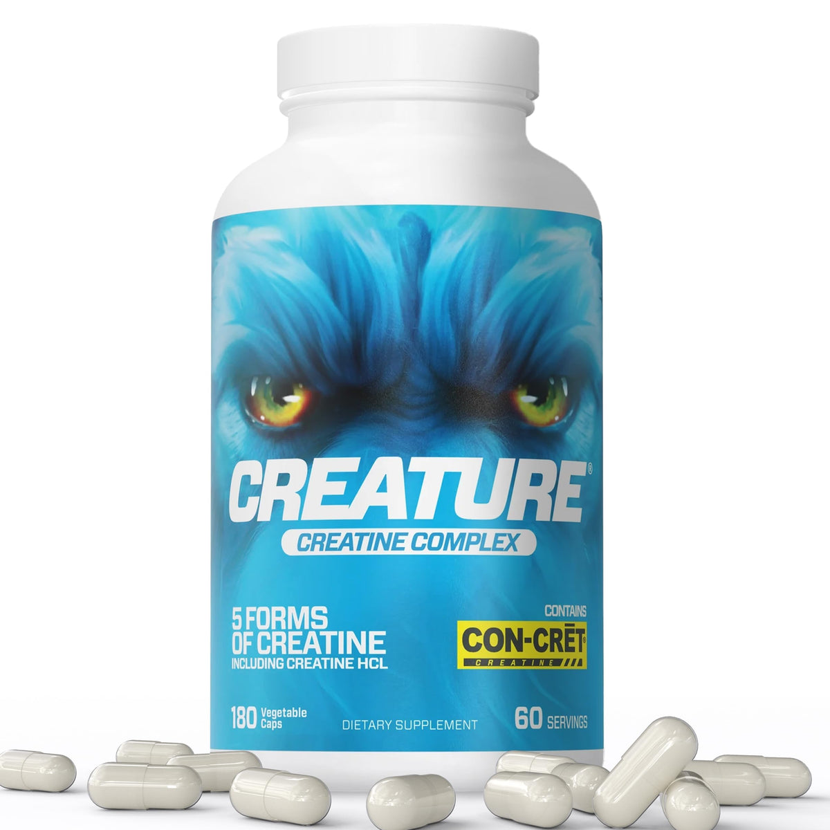 CREATURE Creatine Monohydrate Capsules front view