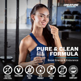 CREATURE Creatine Monohydrate Capsules in hand