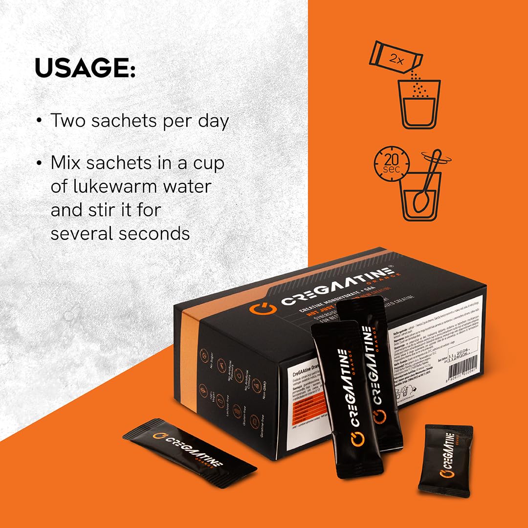 CreGAAtine Creatine Supplement 120g scoop for serving