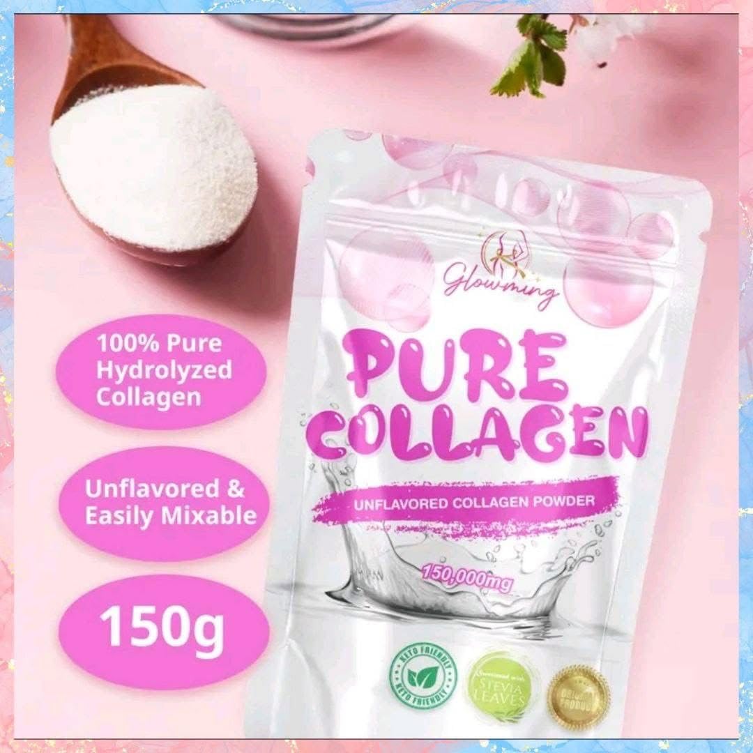 Cris Cosmetics Pure Collagen Powder 150g serving suggestion in a smoothie