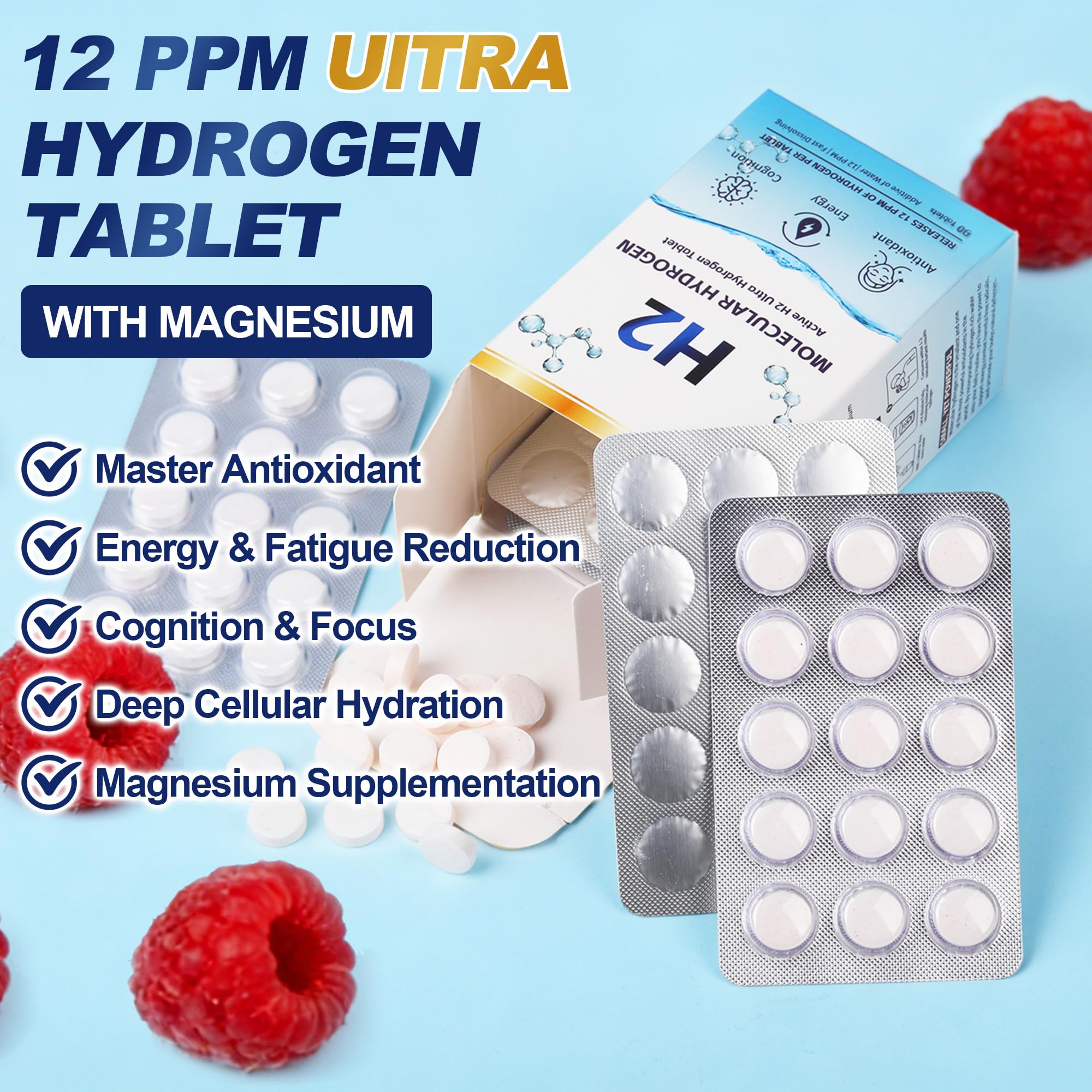 Crobirware Hydrogen Tablets bottle side view