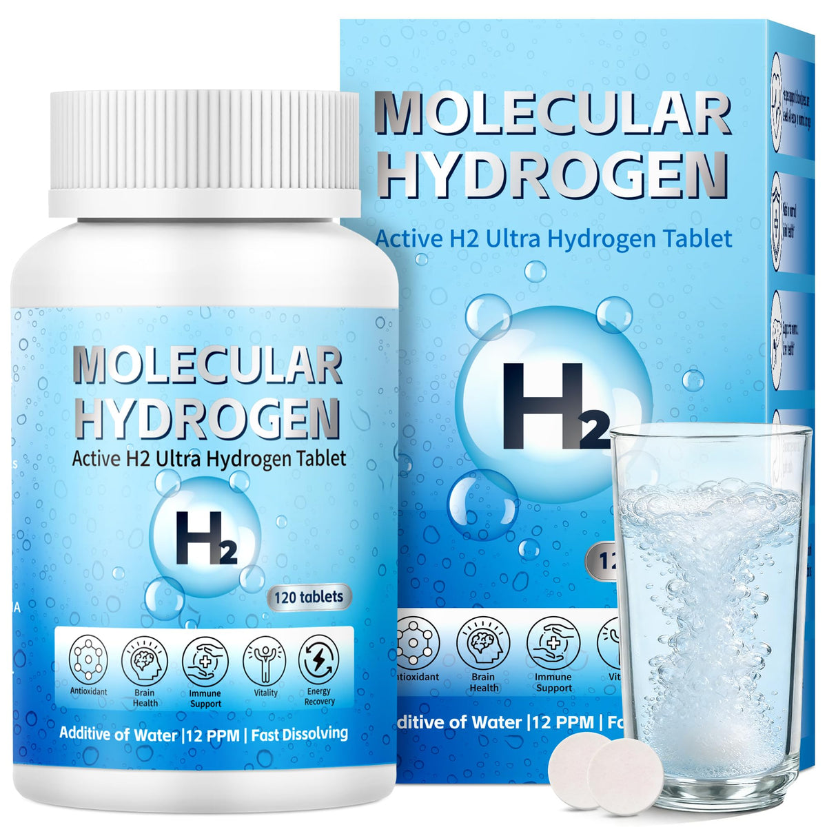 Crobirware Magnesium Hydrogen Tablets front view packaging