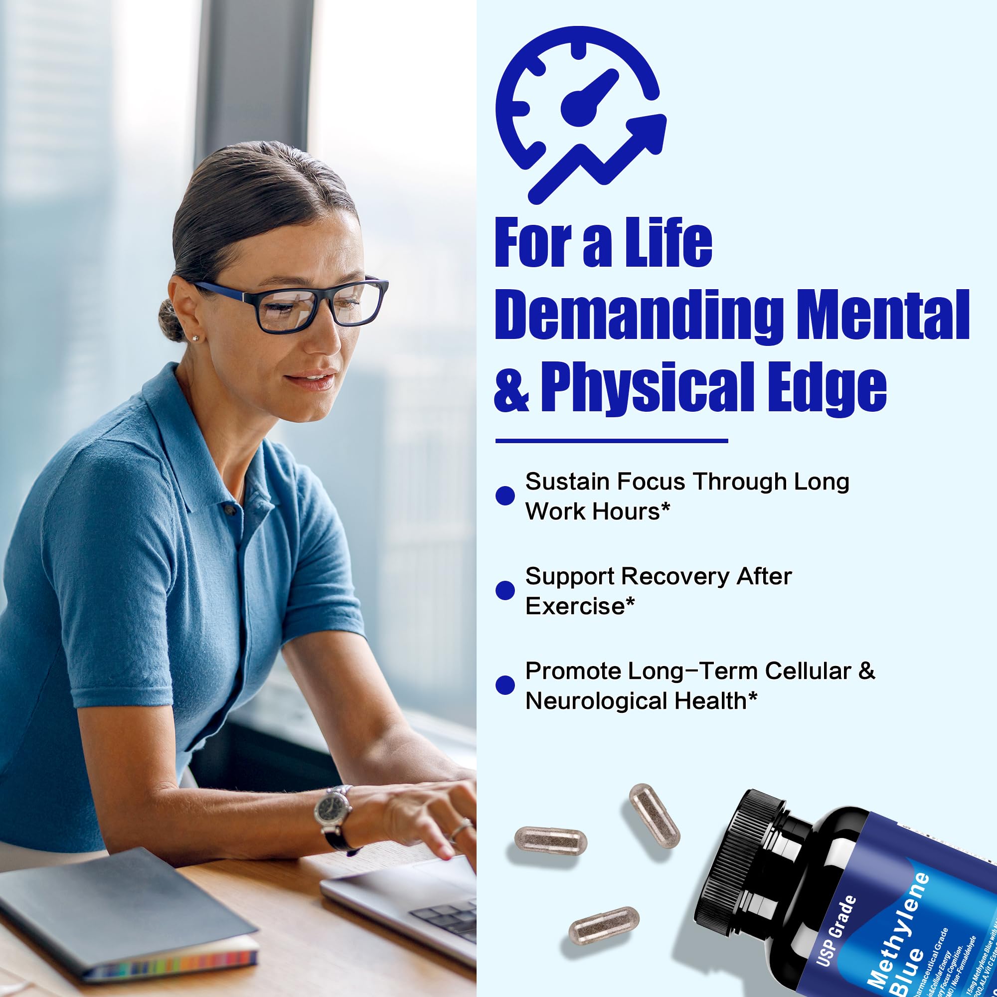 Crobirware Methylene Blue 15mg Capsules in a lifestyle setting