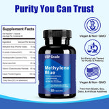 Crobirware Methylene Blue 15mg Capsules with a glass of water