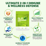 Crobirware Oregano Oil & Black Seed Oil Softgels side view