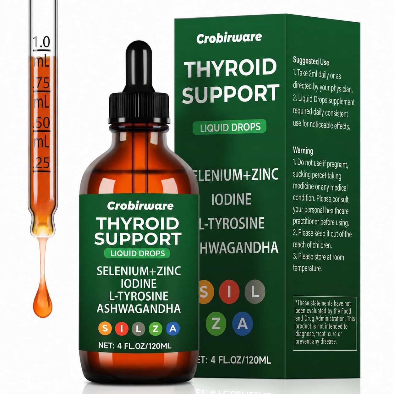 Crobirware Thyroid Extracts 4-in-1 Complex 120ml front view
