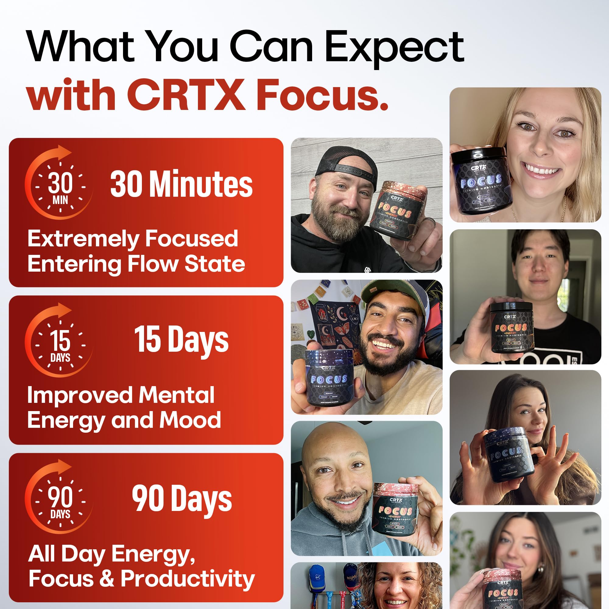 CRTX Nutrition Focus Cognitive Supplement on a desk