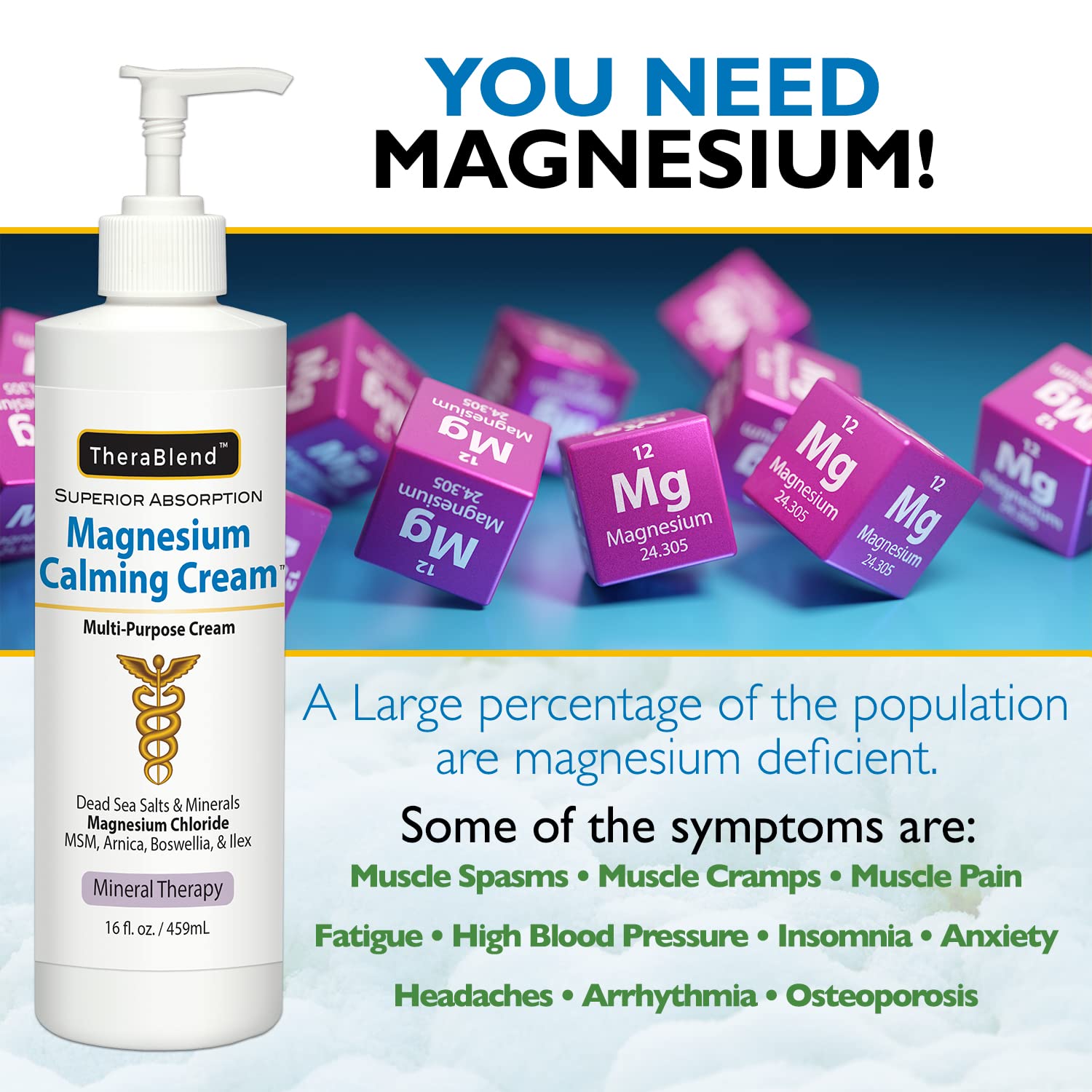 CryoDerm Magnesium Supplement 227g packaging