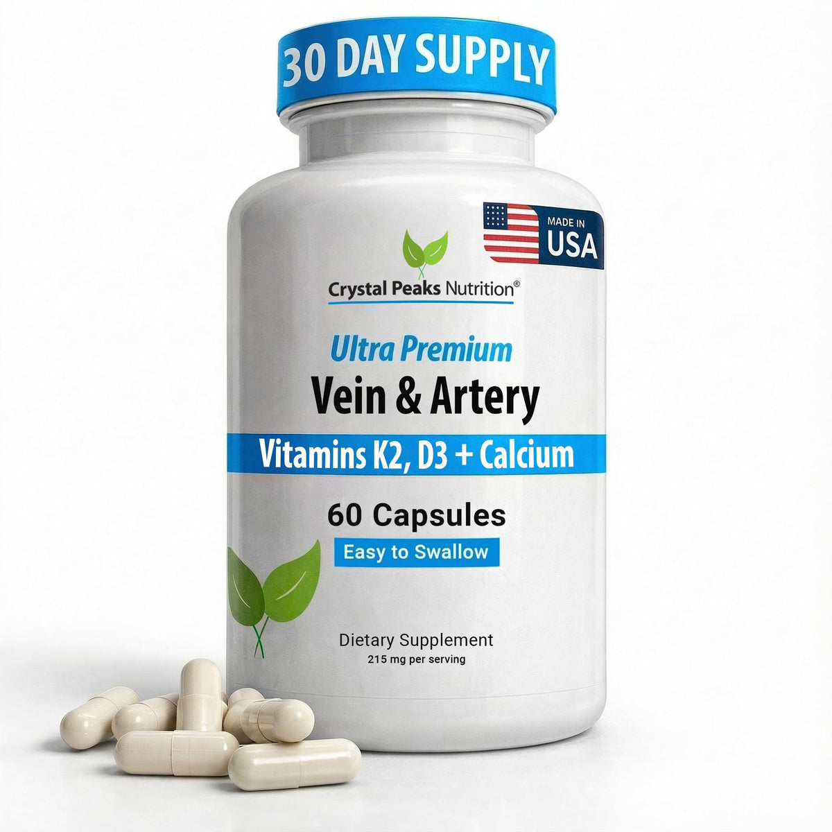 CRYSTAL PEAKS NUTRITION Circulation Support Supplement front view