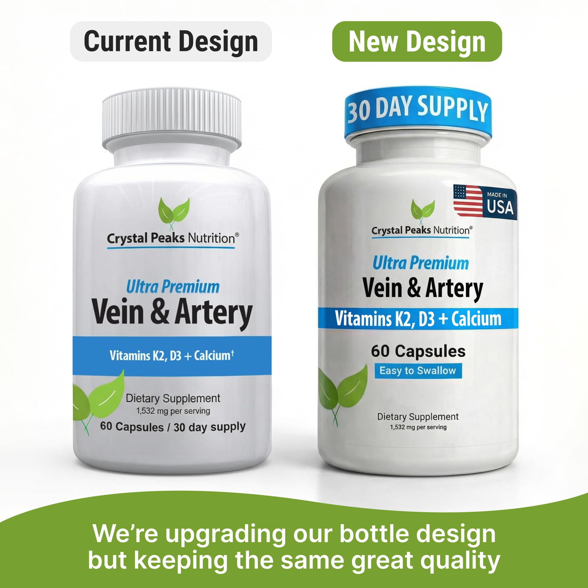 CRYSTAL PEAKS NUTRITION Circulation Support Supplement side view