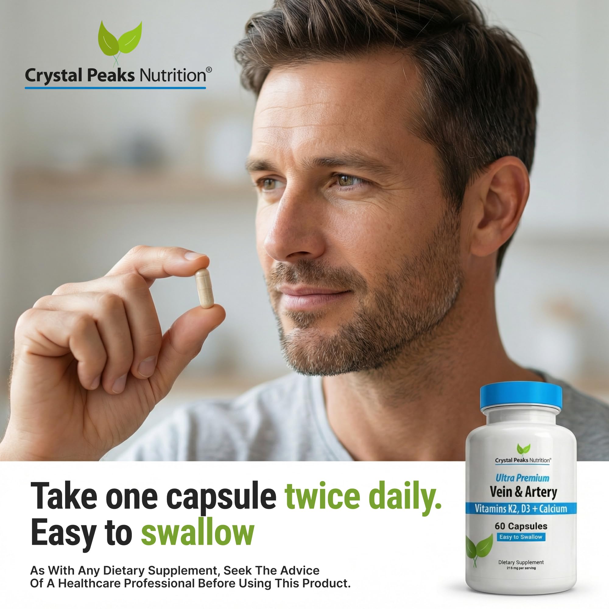 CRYSTAL PEAKS NUTRITION Circulation Support Supplement with measuring spoon