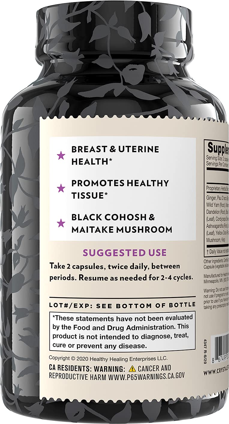 Crystal Star Fibro Defense 150 Capsules side view