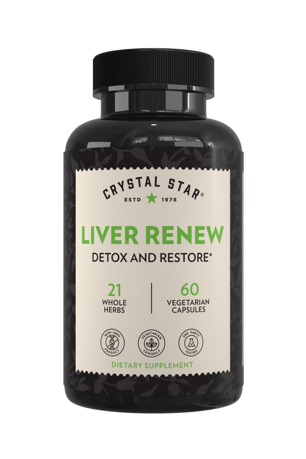 Crystal Star Liver Renew herbal supplement bottle front view