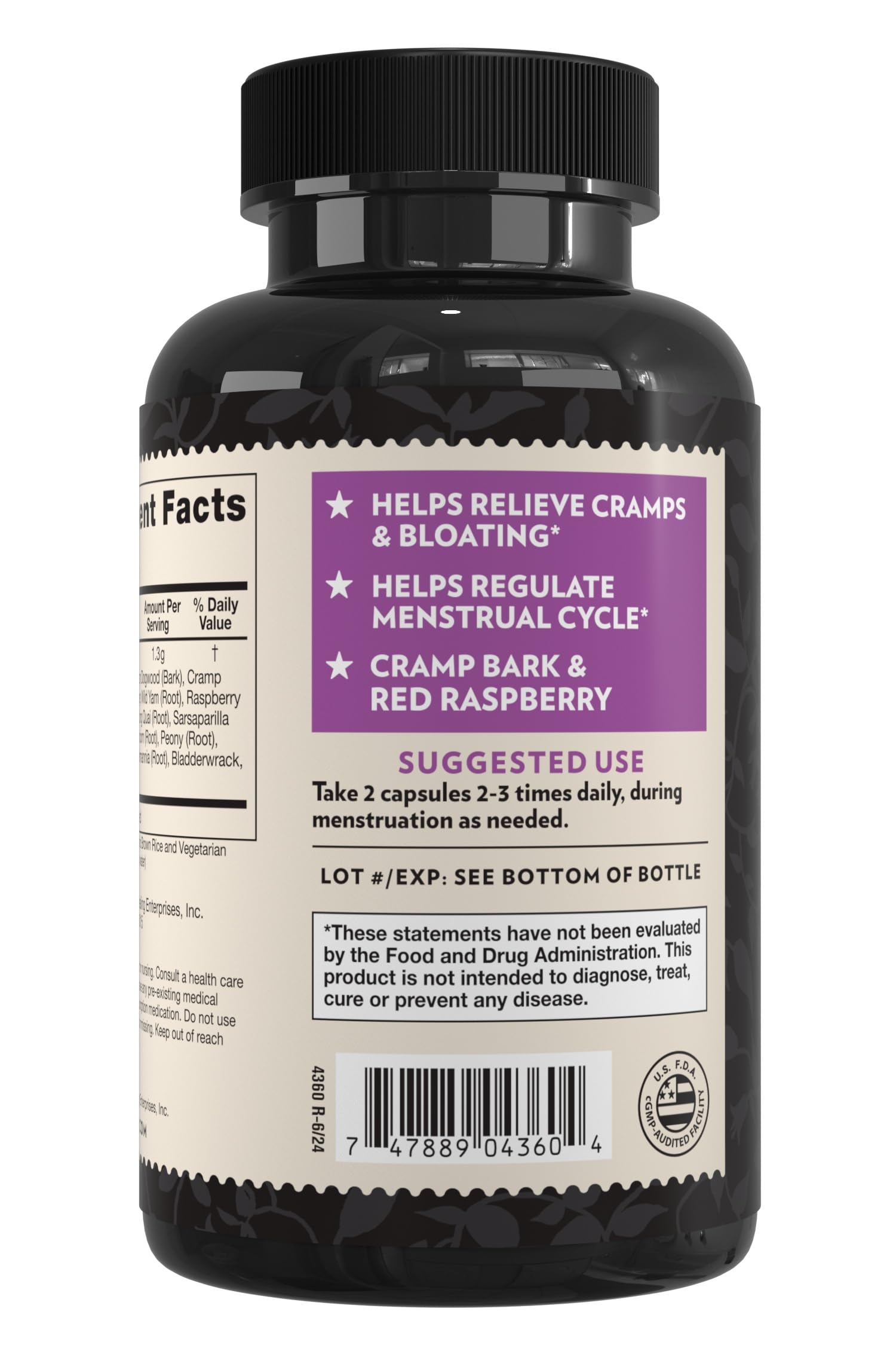 Crystal Star Women’s Best Friend supplement back view with ingredient list