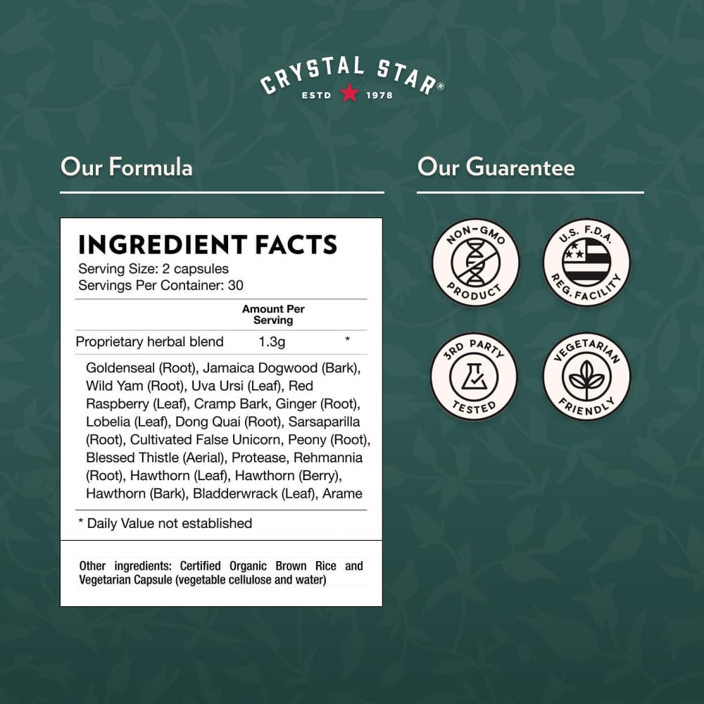 Crystal Star Women’s Best Friend supplement lifestyle scene on a kitchen counter