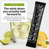 CS2 Drink Mix Lemon Lime powder in a glass of water