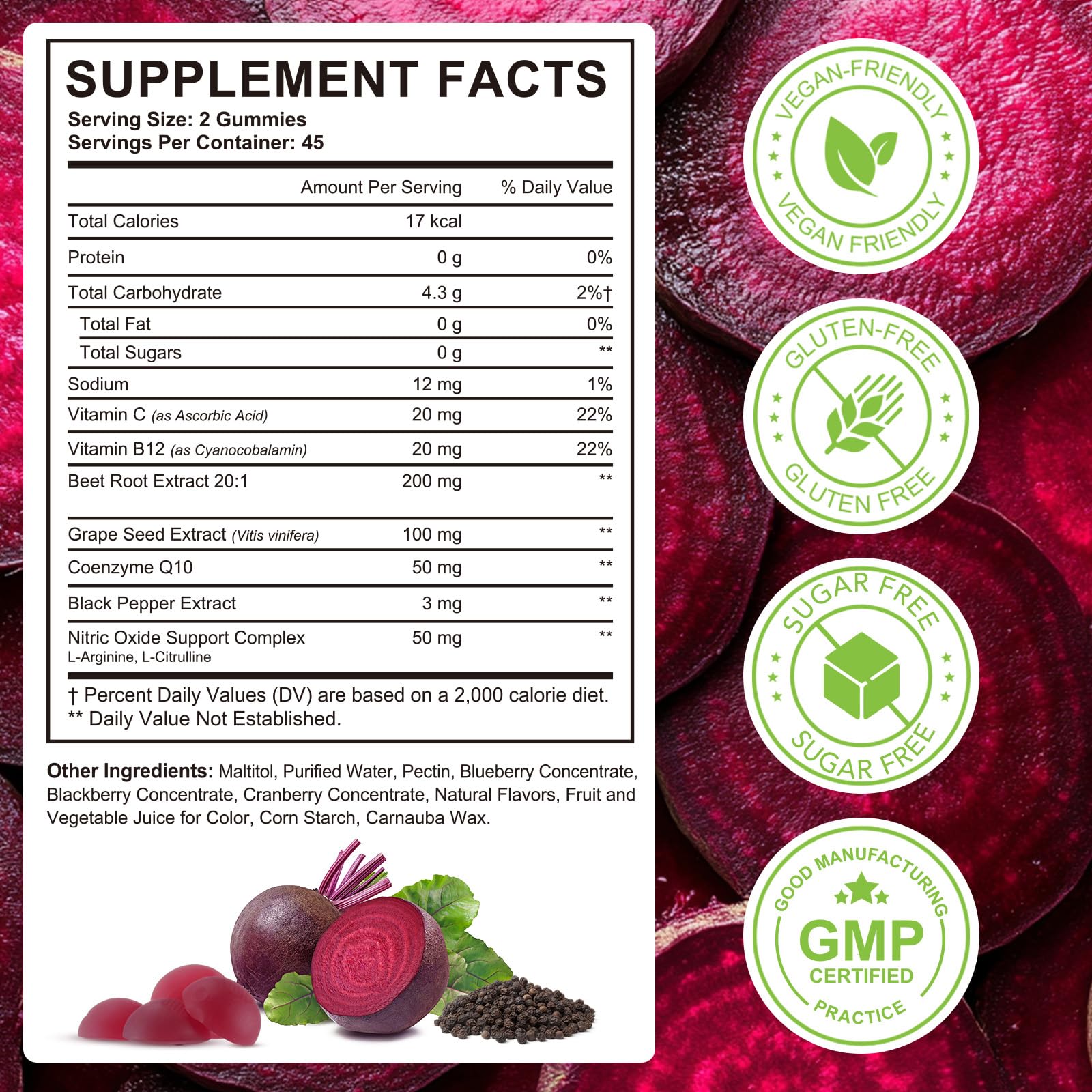 CSDLQNF Grape Seed Extract Gummies mixed berry flavour