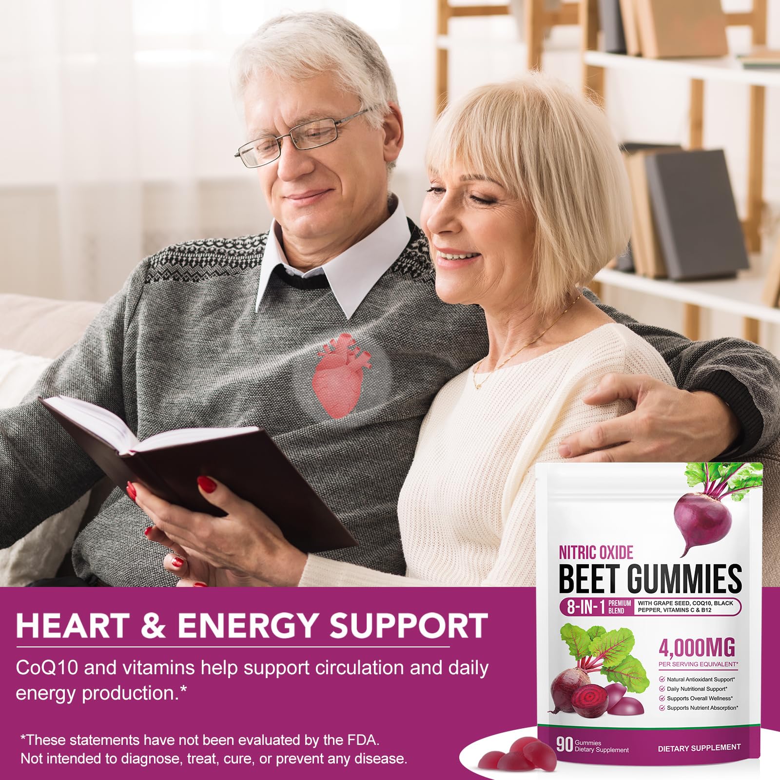 CSDLQNF Grape Seed Extract Gummies on a table