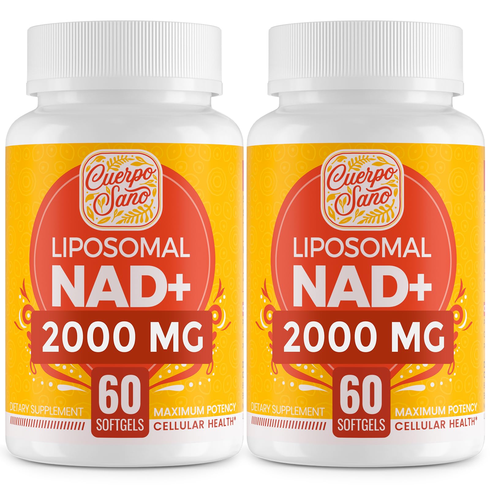 Cuerpo Sano NAD+ 2000mg Supplement Capsules front view