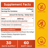 Cuerpo Sano NAD+ 2000mg Supplement Capsules side view