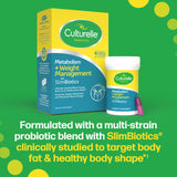 Culturelle a balanced routine Plus SlimBiotics Capsules opened with a close-up