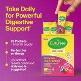 Culturelle Complete 3-in-1 Biotics Mini-Chews chews spilled out of the packet