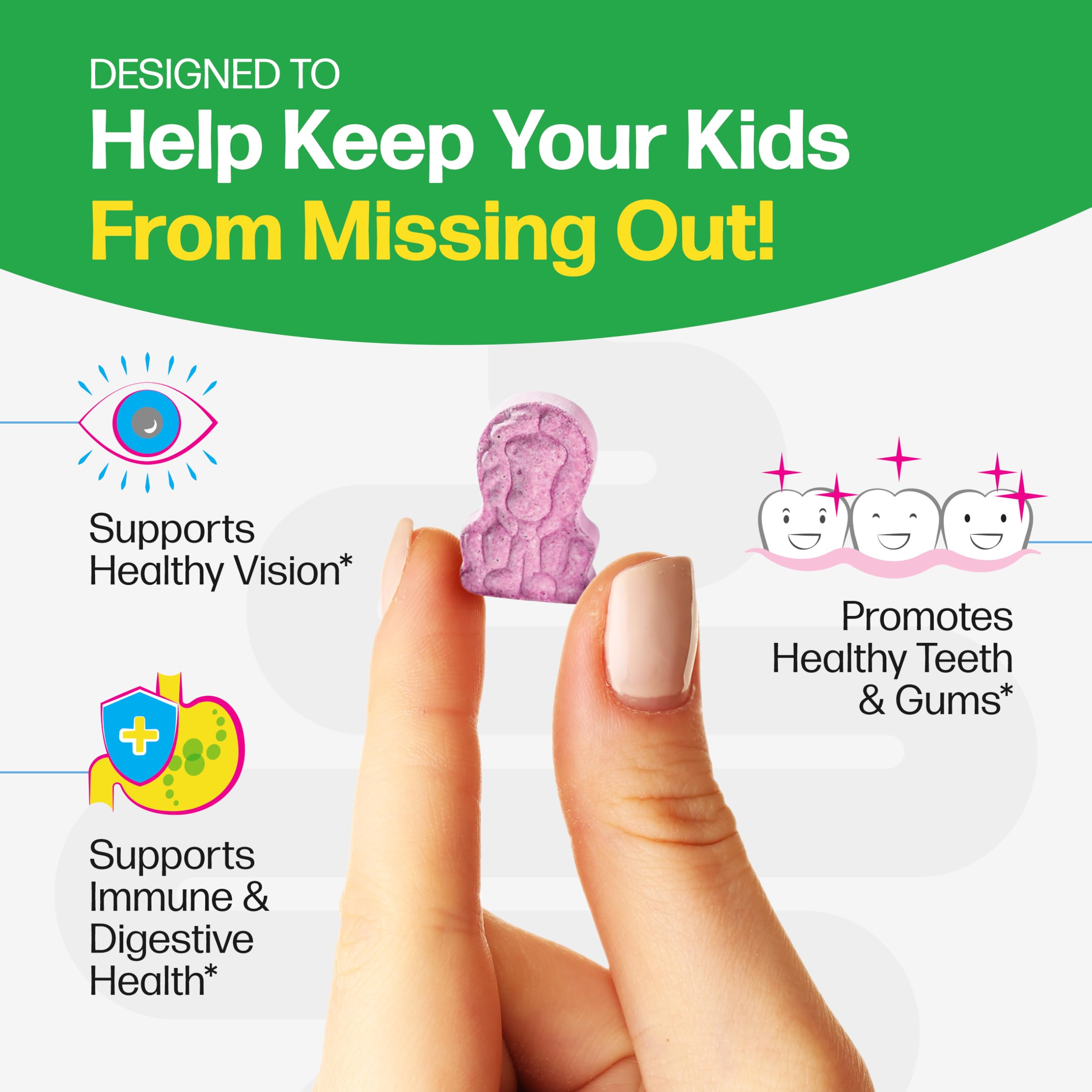 Culturelle Kids Complete Multivitamin + Probiotic Chewables on a table