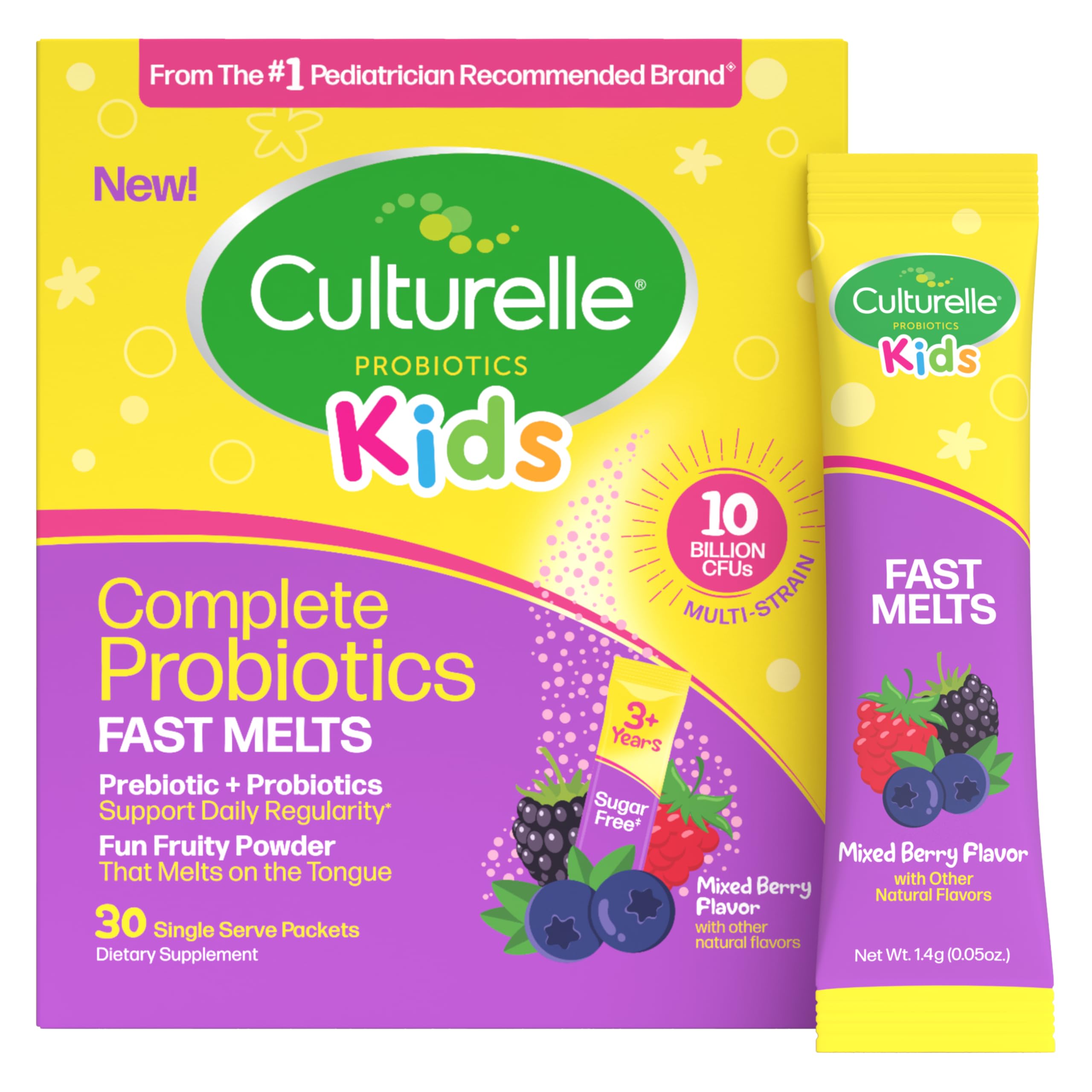 Culturelle Kids Complete Probiotics Fast Melts packaging front view