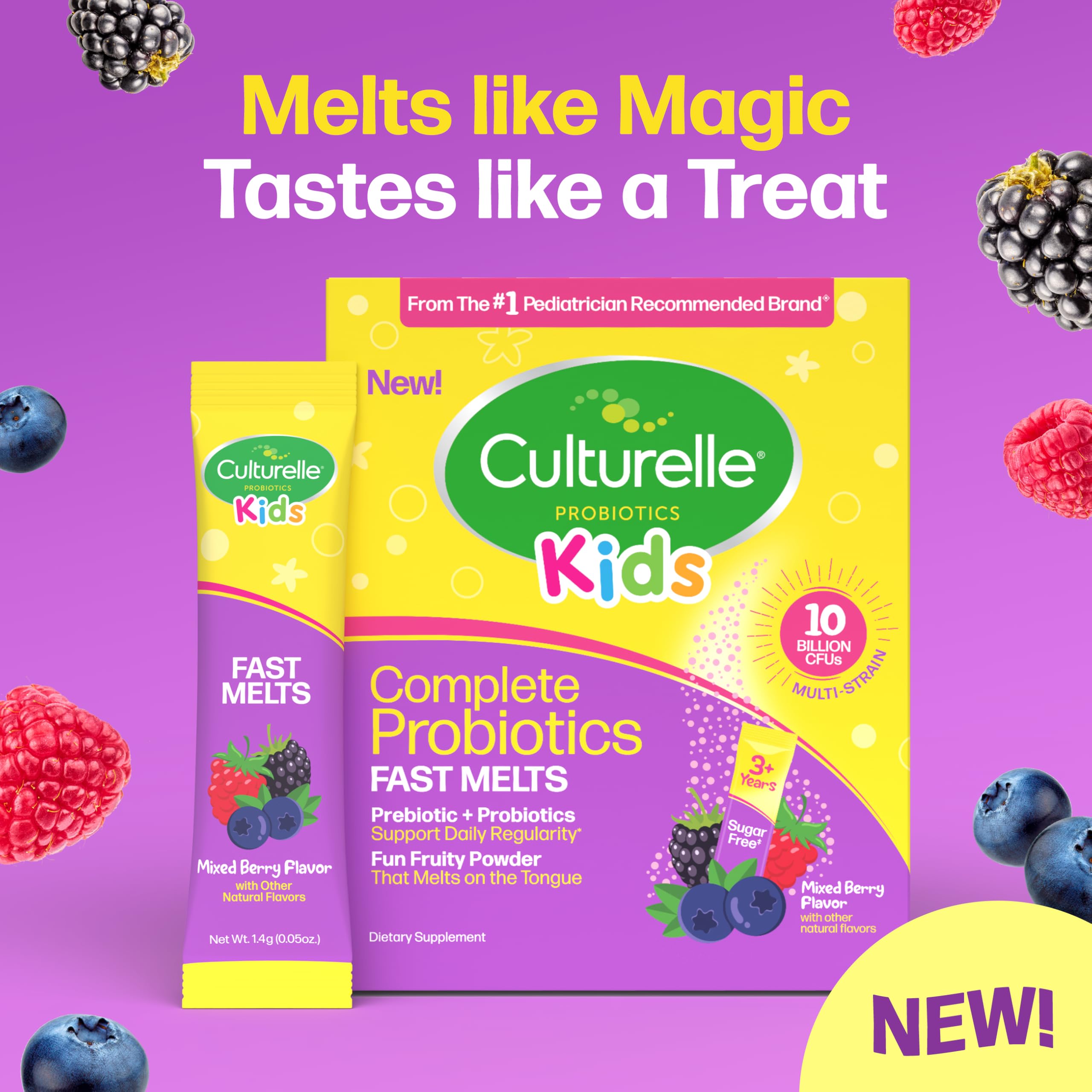 Culturelle Kids Complete Probiotics Fast Melts product side view