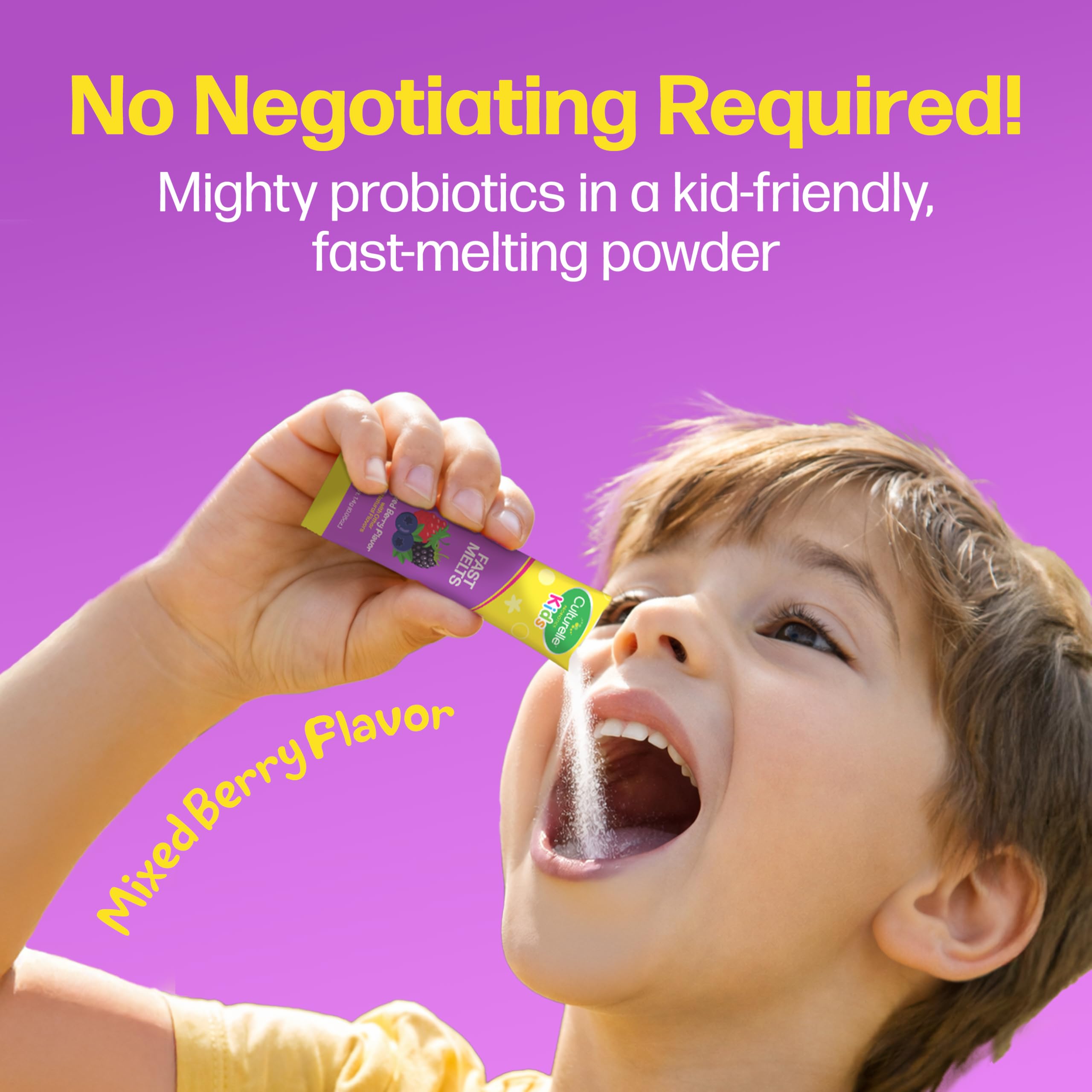 Culturelle Kids Complete Probiotics Fast Melts showing ingredient list