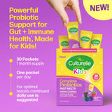 Culturelle Kids Complete Probiotics Fast Melts stick pack with nutritional information