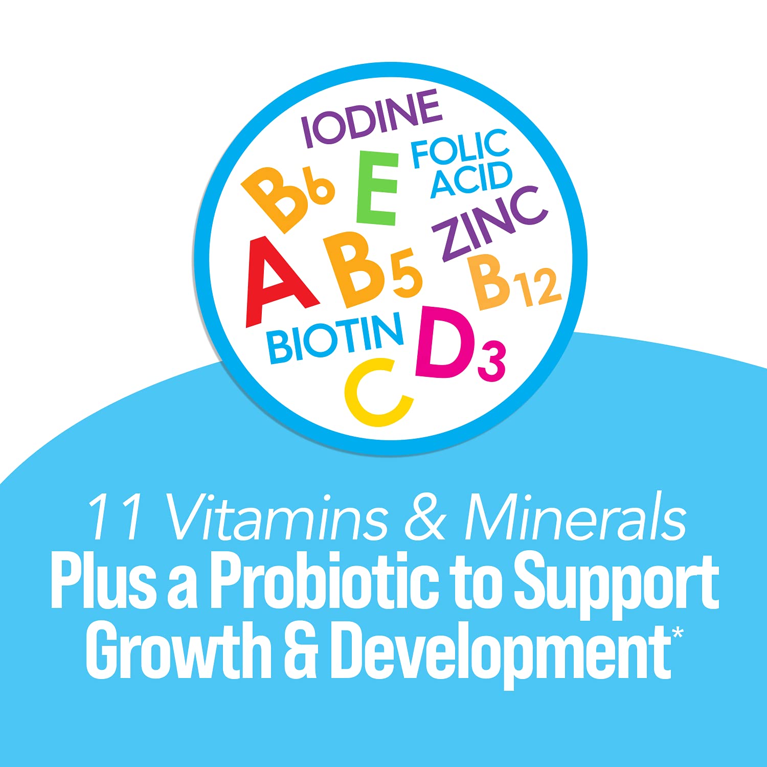 Culturelle Kids Probiotic + Complete Multivitamin Chewables with a glass of water