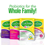 Culturelle Kids Probiotic Plus Fiber packet being mixed into applesauce
