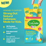 Culturelle Kids Probiotics and Electrolytes Hydration Packets on a kitchen counter