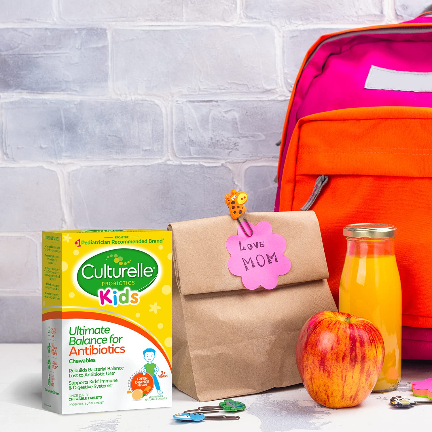 Culturelle Kids Ultimate Balance Probiotic Chewables with other supplements