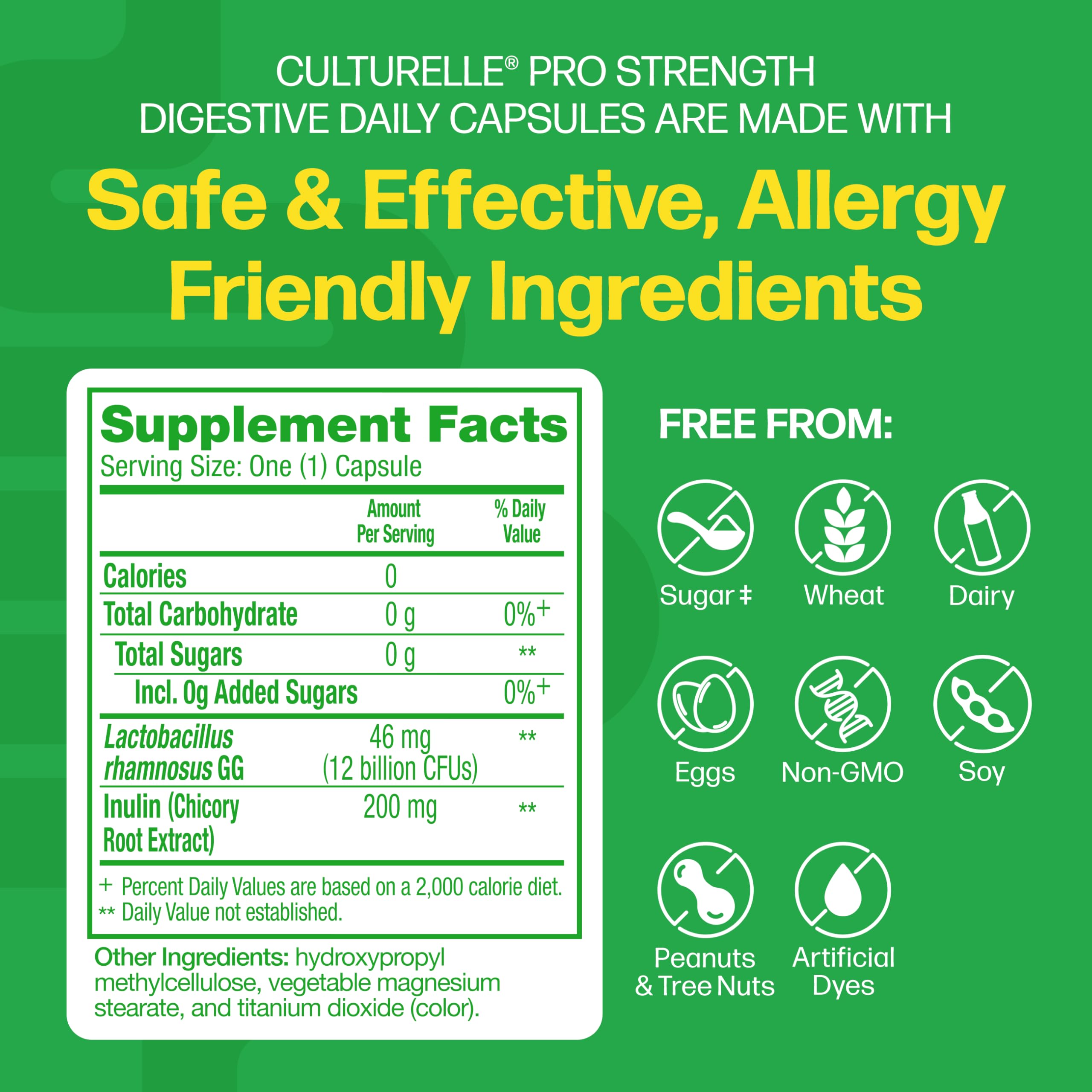 Culturelle Pro Strength Daily Probiotics 60 capsules side view