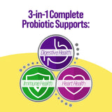 Culturelle Pro-Well 3-in-1 Complete Probiotic Capsules on a wooden table