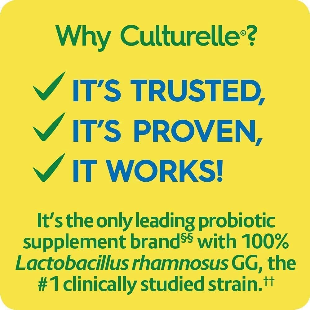 Culturelle Probiotics Daily Supplement 15 Billion CFUs capsule close-up