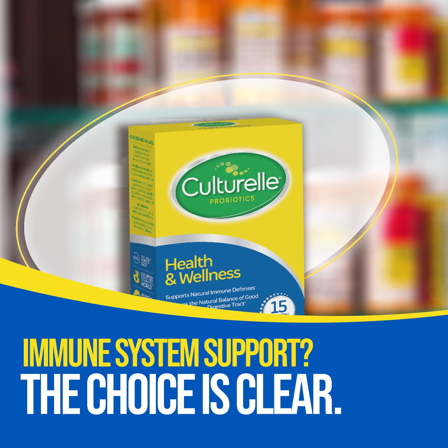 Culturelle Probiotics Daily Supplement capsule side view