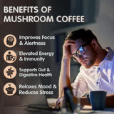 Cup of Balincer Mushroom Coffee with milk