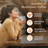 Cup of Balincer Mushroom Coffee with milk and ice
