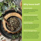 Cup of brewed Gardenika Organic Green Tea with tulsi and cinnamon