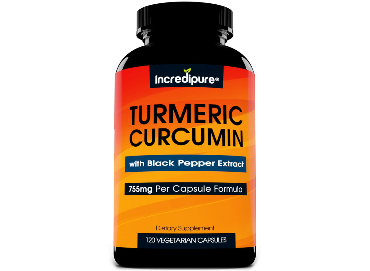 Curcumin Incredipure Turmeric Curcumin 750mg capsules front view