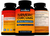 Curcumin Incredipure Turmeric Curcumin 750mg capsules with black pepper extract