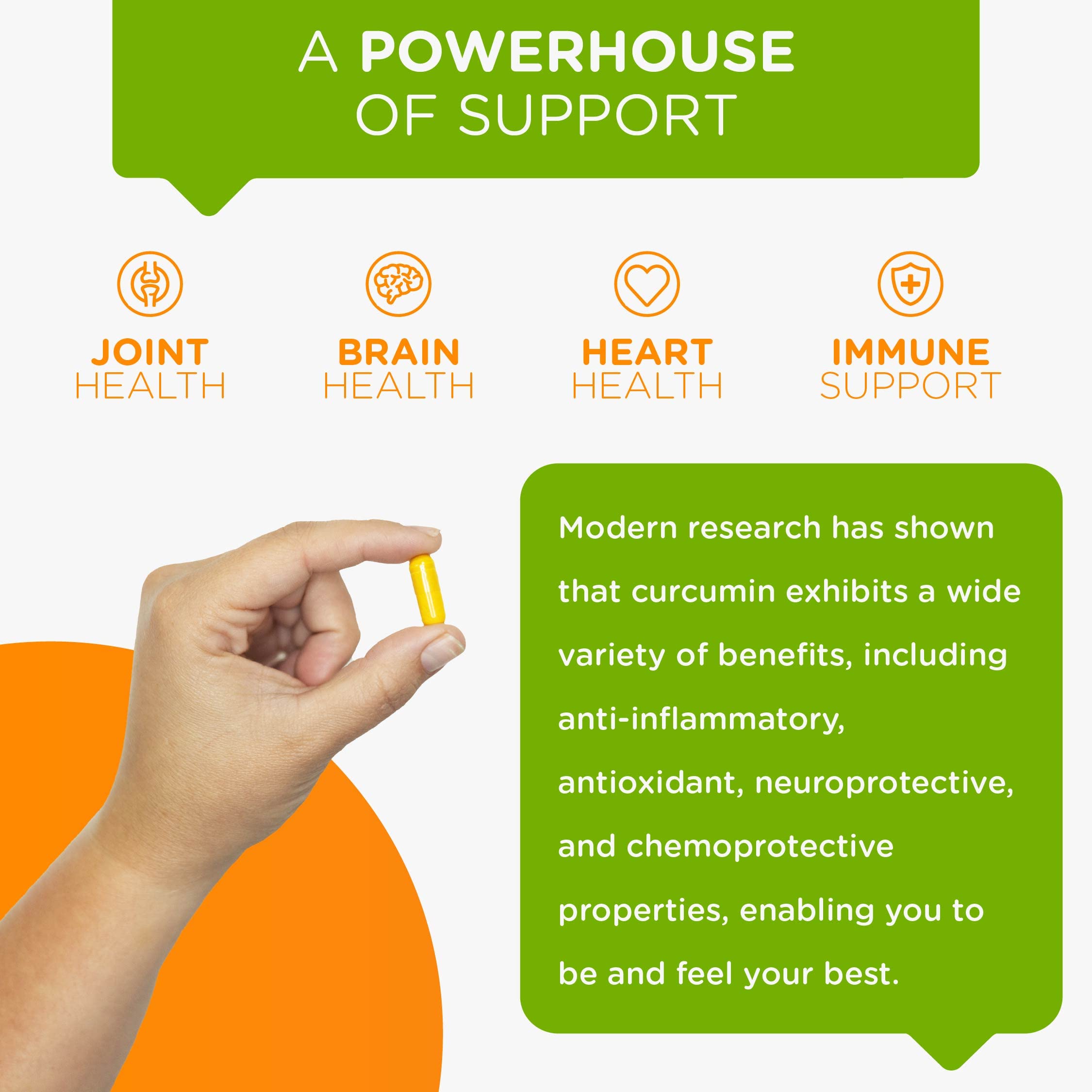 curcuminpro Turmeric Curcumin Supplement capsules on a wooden table