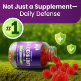 Cure24 Elderberry Gummies lifestyle scene with family