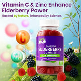 Cure24 Elderberry Gummies on a wooden table