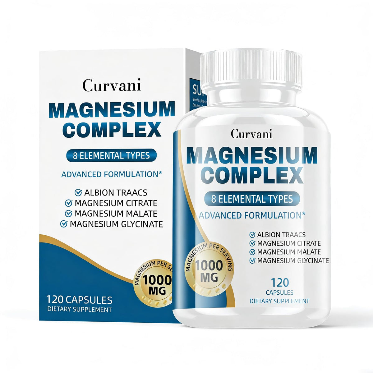 Curvani Magnesium Complex 132g front view of packaging