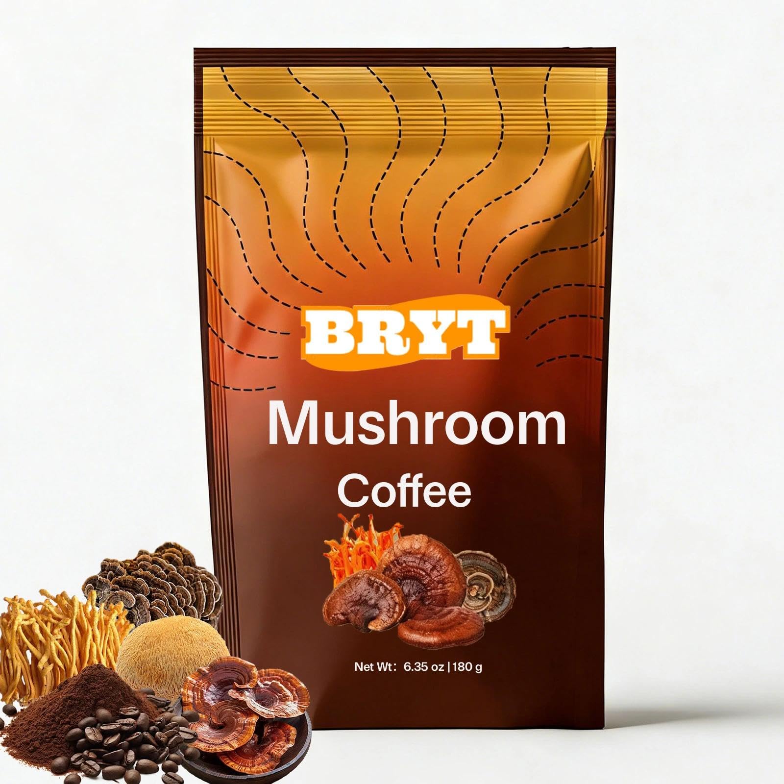 Curvani Mushroom Coffee Blend packaging front view