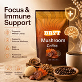 Curvani Mushroom Coffee Blend scoop in a cup